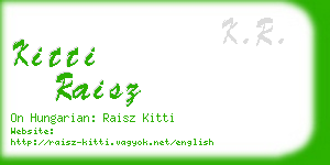 kitti raisz business card